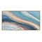 Outdoor Living and Style 61" Blue and Red Rectangular Framed Contemporary Abstract Wall Art